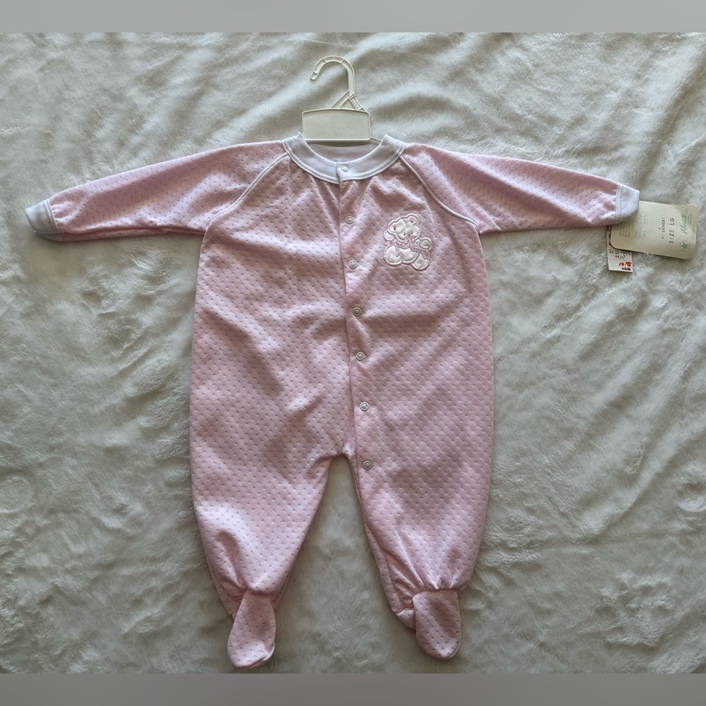 90s papertag BabyGro Sleeper 18-24 Lbs Girl Outfit Pajamas 12-18 Months Vintage